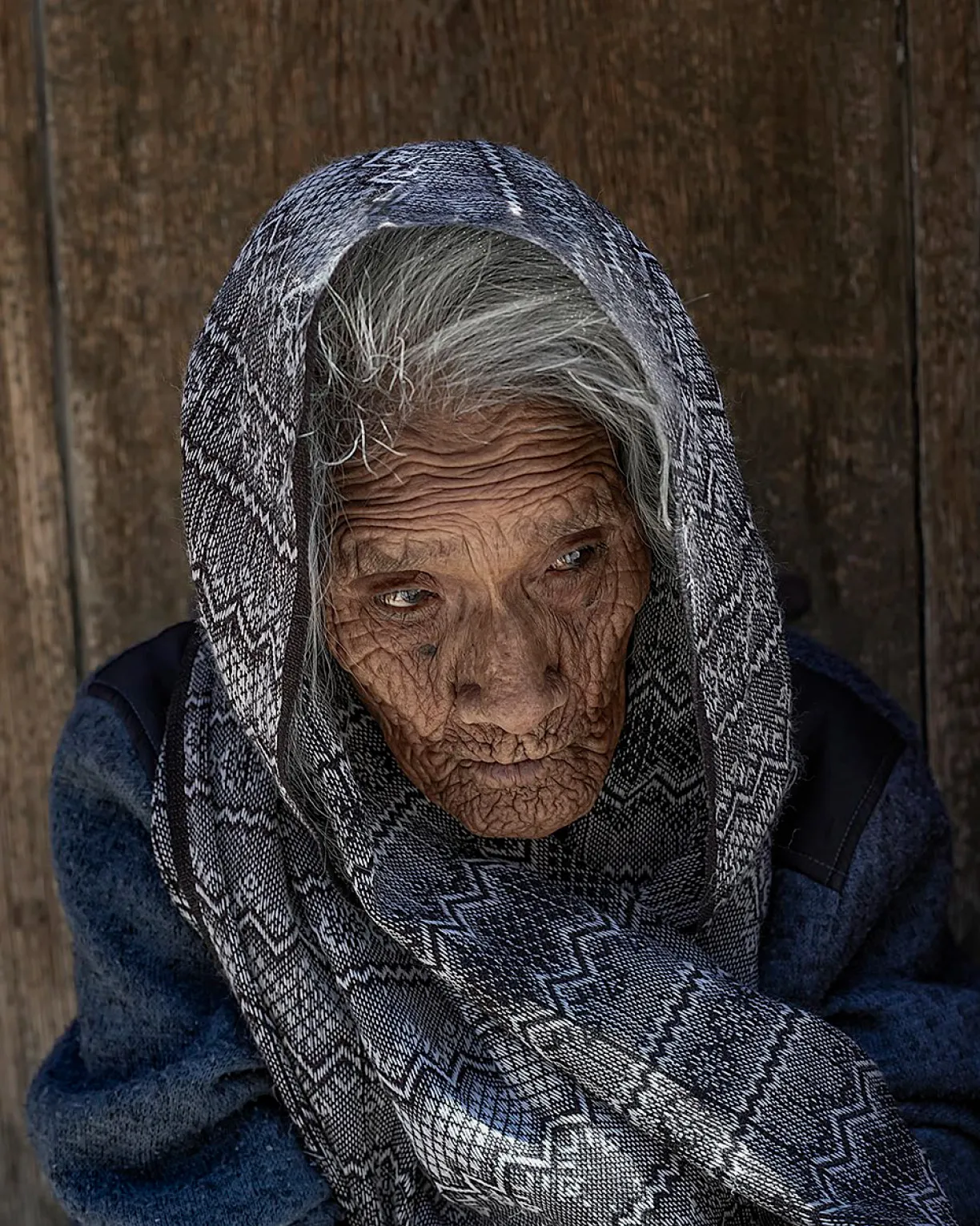 old lady seated